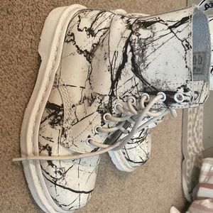 These doc martins are gently worn.